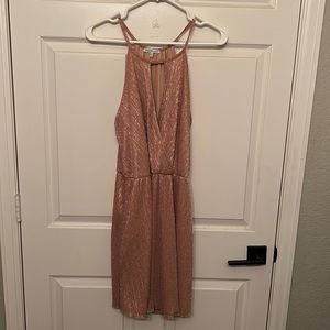 Mini pink gold dress